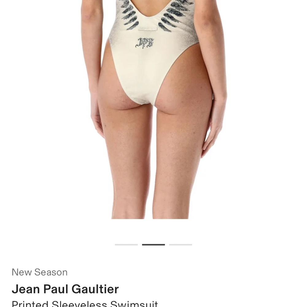 Jean Paul Gaultier Cream Printed Swimsuit